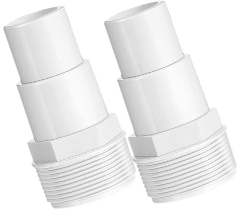 Hohopeti 2 Stück Teiliges Langlebige Kunststoff Pool Pumpenadapter Dicht Schließender Schlauchanschluss für Poolfilter Zubehör Einfache Montage Wasserdichter Ersatzanschluss für Poolpumpen