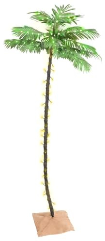 Generico Palma con LED Bianco Caldo 136 LED 220 cm,Casa e Giardino,Arredo,Decorazioni Natalizie,Alberi di Natale-345139