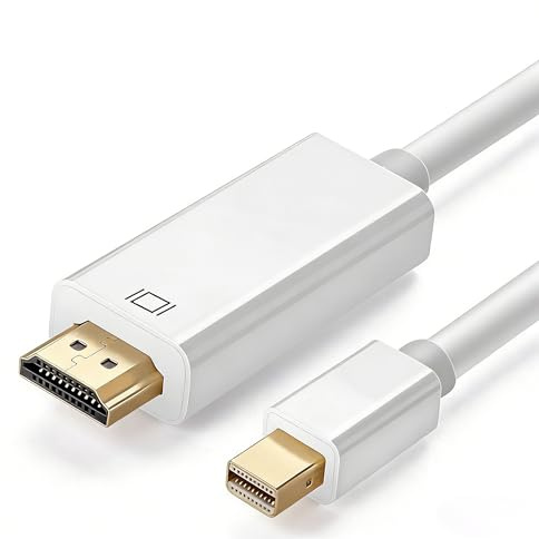 Mini DP to HDMI Cable 4K, Uni-Directional Mini DisplayPort to HDMI Adapter Compatible with Thunderbolt 1/2 Port, for MacBook Pro/Air, iMac, Mac mini, Surface Pro, Projector, HDTV - 6FT