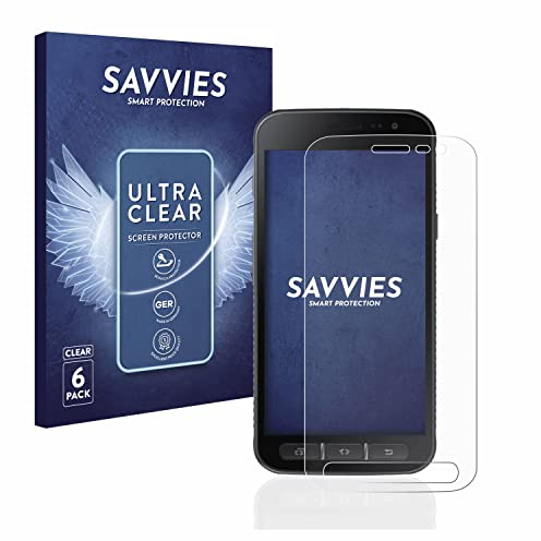 savvies Protection Ecran pour Samsung Galaxy Xcover 4 / 4s (6 Pièces) - Film Protection Ultra Clair