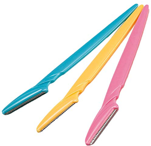 Glamza - Rasoio per sopracciglia, 3 pezzi