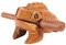 Guiro-Raspel aus Holz, handgeschnitzt, Frosch, Musikinstrument mit Quietschgeräusch, natürliches Finish, 5 Größen #5