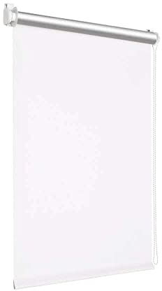 Victoria M. Tenebra Thermorollo Klemmfix Rollo, Verdunkelungsrollo, Hitzeschutz, Sichtschutz, Ohne Bohren, inkl. Montagematerial, 100 x 160 cm, Weiß