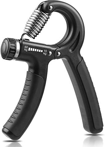 NIYIKOW Hand Grip, Avambracci Attrezzi, Allenamento Avambraccio, Resistenza Regolabile 22-132Lbs (10-60kg), Perfetto per Musicisti Atleti ed Recupero di Lesioni alla Mano-Nero