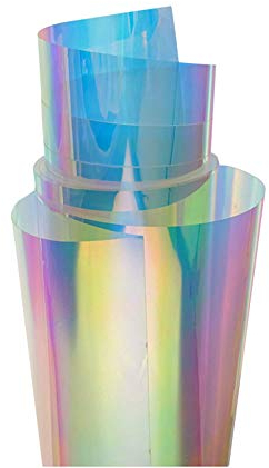 HOHOFILM 45cmx200cm Chameleon Color Window Film Rainbow Effect Iridescent Window Tint Decorative Glass Sticker Self-Adhesive Home Decal DIY