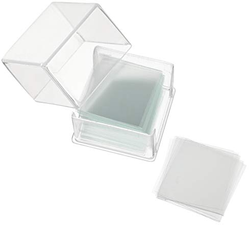 ULTECHNOVO 1000 Stück / 10 Kartons Vorbereitete Objektträger für Die Biowissenschaftliche Grundausbildung Quadratische Deckgläser aus Klarem Glas Deckgläser Labormikroskopzubehör 22X22mm