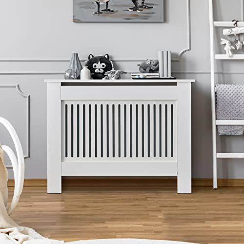 CLIPOP Heizkörperverkleidung, modern lackiert, vertikaler Stil, MDF, für Wohnzimmer, Schlafzimmer, Möbel (mittelgroß)