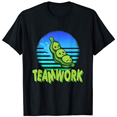Teamwork Erbsen Team Mannschaft Veganer Vegetarier Geschenk T-Shirt
