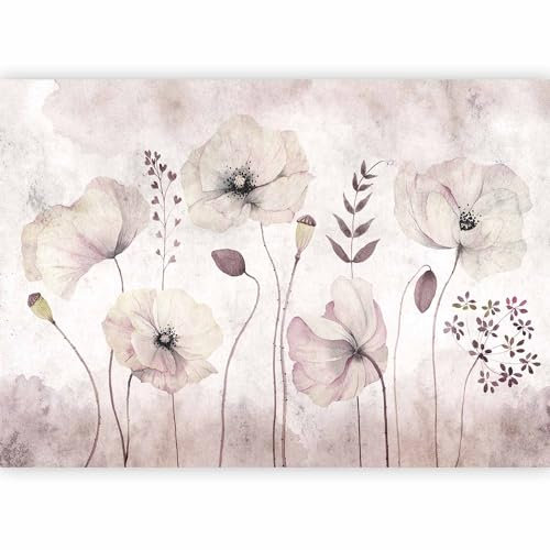 murando - Papier peint panoramique nature 350x256 cm - Revêtement mural décoration salon - Design moderne - Fleurs fraîches tendances aquarelle fleurs plantes nature b-C-0878-a-a