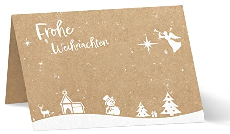 Tischkarten/Platzkarten aus Kraftpapier Motiv Engel 25
