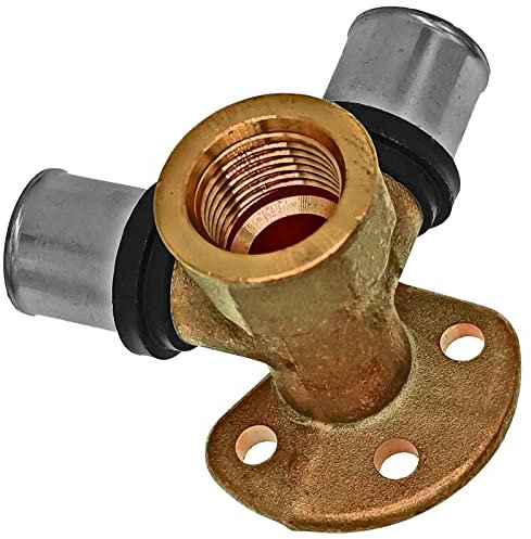 Pressfitting Wandwinkel doppelt V-Form | Verbundrohr 16 x 2,0 20 x 2,0 | 1/2 Zoll Innengewinde | TH + U Profil | Wunschgröße auswählen >>> 20 x 2,0 mm