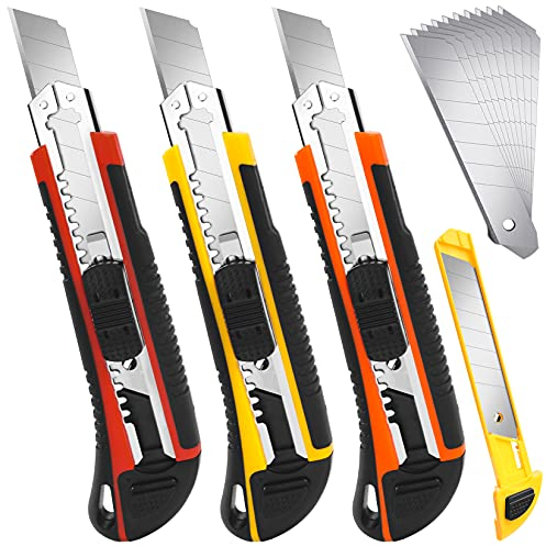 Artcut 3 Pezzi Taglierino Professionale 18mm, Cutter Professionale, Taglierini Professionali, Retrattili Cutter, Taglierino a Cambio Rapido per il Lavoro