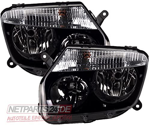 Johns, Scheinwerfer Satz passend für Dacia Duster Scheinwerf.satz Set schwarzer H7/H1 li. re. ab 04/10-