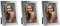 Hama Bilderrahmen Set Davos für 10x15 Fotos (3 Bilderrahmen für Collage, DIY-Geschenk, Wechselrahmen für mehrere Bilder, stehend mit Standfuß, Aufhänger, Portraitrahmen mit Glas) metall silber