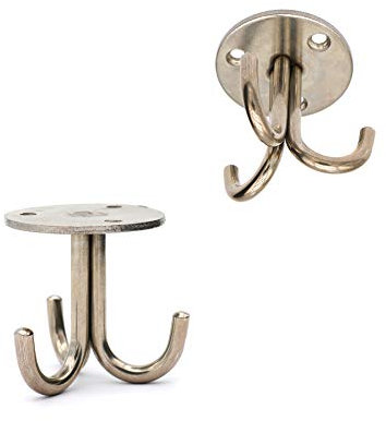 diyfixlcd 2 Stück Edelstahl-Haken, Deckenhaken, Wandschrank, Handtuch/Kleiderhaken, drei Gabelhaken, Heimdekoration nach oben (inklusive 6 Stück 4,1 cm Schraube)