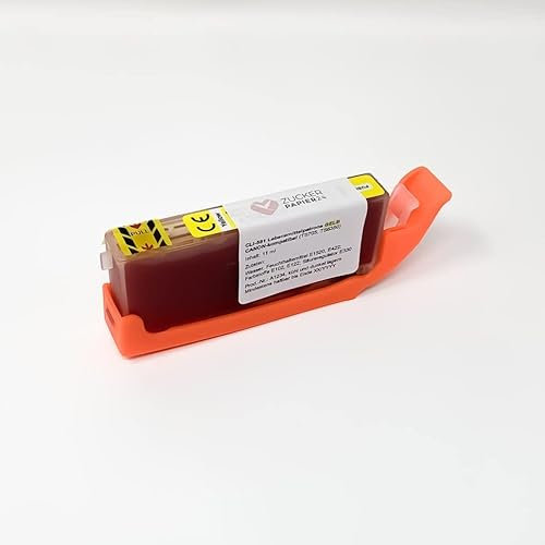 Zuckerpapier24® Lebensmittelpatrone Gelb – (kompatibel mit Canon CLI-551) [CLI-551Y]