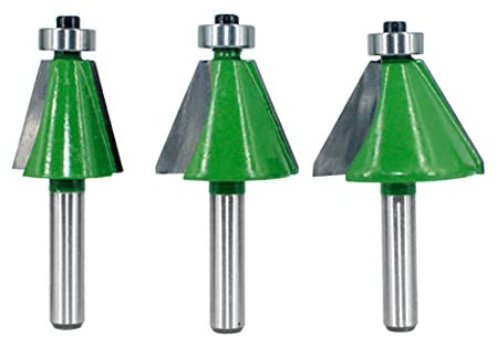 8 mm Schaft Fasenfräser Set 15 22,5 30 Grad Fräsfräser Holzdorking Bit Holz Holz Holzschmiegen Fase
