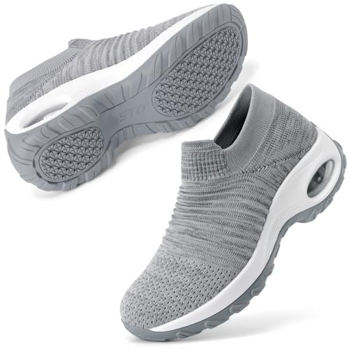 Basket Femme Chaussures Mode Sport OrthopéDique Sneakers de Marche Confort Slip on sans Lacet Pieds Sensibles AponéVrosite Fitness Gym LéGer Soignante