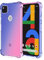 EASSGU TPU Silikon Handyhülle für Google Pixel 4a (4G) (5.81 Inches), Durchsichtig Farbverlauf Case, Anti Drop und Anti Scratch Schutzhülle - Blau Rosa
