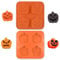 Halloween Chocolate Silicone Molds, 2 Pcs 4-Cavity Pumpkin Ice Cube Tray Molds, Perfect for Halloween Baking DIY Decorations for Chocolate Covered Oreos, Cake, Candy, Pudding, Soap, Jelly, Cocoa Bomb