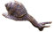 IDYL Bronze-Skulptur Schnecke mini gebogen