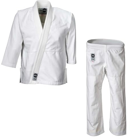 Ju-Sports Ju-Jutsu Pearl Bonsai Kids 140 I Leichter, schlanker Brazilian Jujutsu Anzug speziell für Kinder I BJJ Gi mit hochwertigem Finish I 100% Baumwolle
