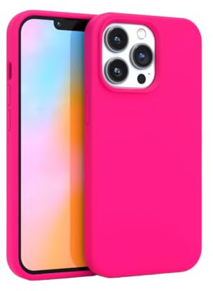 FELONY CASE - iPhone 15 Pro Max Case - Neon Pink Silicone Phone Cover | Liquid Silicone with Anti-Scratch Microfiber Lining, 360° Shockproof Protective Case for Apple iPhone 15 Pro Max
