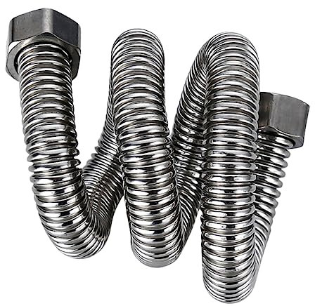 Amosfun 1stk Faltenbalg-druckwasserleitung Aus Edelstahl Duschschlauch Tauschen Duschkopf Und Schlauch Brauseschlauch Aus Edelstahl Haushalt Rostfreier Stahl Warm- Und Kaltwasserleitung