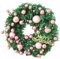 Amagogo Künstlicher Weihnachtskranz, Weihnachtsdekoration, Weihnachtsdekoration, Hängekranz für die Haustür, für Innen, Veranda, Terrasse, , Party , Rosa