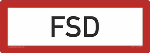 Hinweisschild - Brandschutzeinrichtung - Einsatzhinweise - StVO - DIN 4066 - Für Innen und Aussen - PVC Aufkleber - selbstklebend - 105x297mm (25, FSD (Feuerschlüsseldepot))