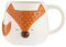 Price & Kensington Taza de café de cerámica, taza de té con leche, diseño de zorro bosque, chocolate, bebidas de chocolate caliente, 570 ml