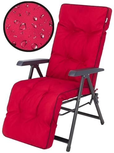 Sales Core Bankauflage für Gartenmöbel |Rot - 160 x 50 x 8 cm| Sitzkissen Sets Outdoor Palettenkissen Hollywoodschaukel fur Balkonmöbel Stuhlauflage Gartenschaukelkisse Sitzunterlage Bankkissen