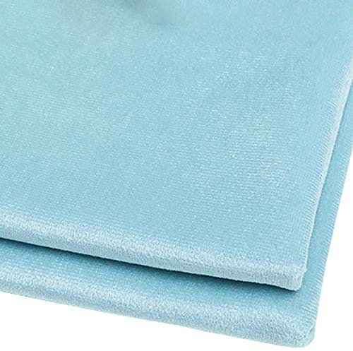 generic Stoff Material Weicher Samt Stoff Polsterung Dressmaking Vorhang Blind Kissen Velour Material 146 cm Breit Verkauft Durch Das Meter/Hellblau