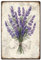 SUPERDANT Letrero de lata de lavanda morada, ramo de flores, letrero de metal con temática botánica, placa de metal, póster artístico de pared, cueva de hombre, para dormitorio, sala de estar, jardín,