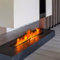Yclty Chimenea Eléctrica Decorativa, Vapor de Agua Chimenea Humidificador con Llama Atomizadora 3D, Panel Ultrafino de 3 Mm, Sin Calefacción(100cm)