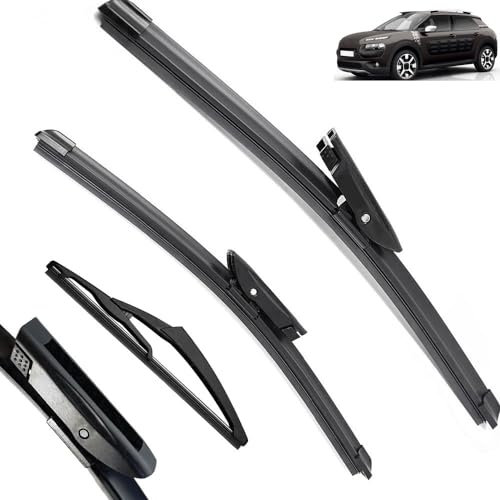 Set di spazzole tergicristallo anteriori per auto, compatibili con Citroen C4 Cactus 2014-2023, spazzole per parabrezza, parabrezza, 26+18+10 (senza funzione di spruzzo d'acqua)