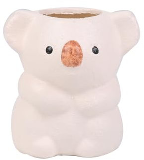 1 pot de fleurs mignon koala en résine pour plantes succulentes de bureau, pot à crayons en forme d'animal pour fleurs, cactus, intérieur, extérieur, bureau, maison, jardin, cuisine, décoration,