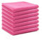 Lot de 10 chiffons de nettoyage en microfibre - 30 x 30 cm - Rose - Tout usage - Doux - Absorbants - Non pelucheux - Lavables - Pour la maison et la voiture