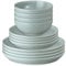 Denby - Teal Speckle 12 Piece Tableware Set - Dishwasher & Microwave Safe Crockery - Soft Textured Glaze - Ceramic Stoneware - Chip & Crack Resistant - Dinner Plates, Medium Plates & Cereal Bowls