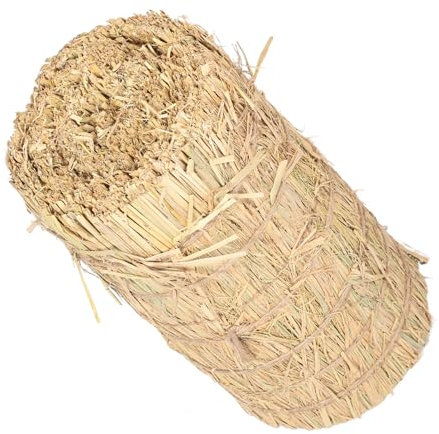 CHILDWEET Farmhouse Style Straw Stool Grass Stack Decor Hay Box for Patio and Garden Decor