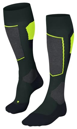 FALKE Herren Skisocken SK4 Advanced M Kh Wolle Funktionsmaterial warm dünn 1 Paar, Grün Holly 7385-O, 39-41