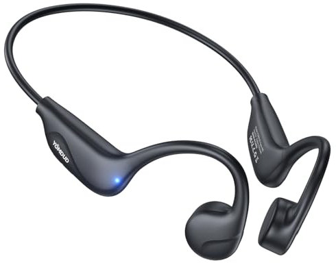 Yomdud Cuffie a conduzione ossea,Cuffie auricolari aperte,Cuffie senza fili con microfono,Bluetooth 5.4,10H Playtime