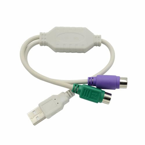 Câble PS2s vers USB USB vers PS2s mâle Active USB vers 2X PS2s Adaptateur claviers convertisseurs Adaptateur pour claviers PS2s