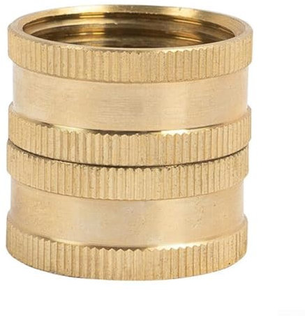 ZWEquipint Raccord de tuyau d'arrosage en laiton massif Filetage femelle Double extrémité 7,6 cm 10,2 cm, avec joints, pour arroseur (1 pièce)