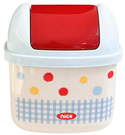 Lruvaqi Mini Desk Bin | Desktop Trash Can with Lid | Cute Small Bathroom Waste Bin | Tiny Countertop Can Bins For Bathroom Kitchen Desk Home Offise Car Indoor