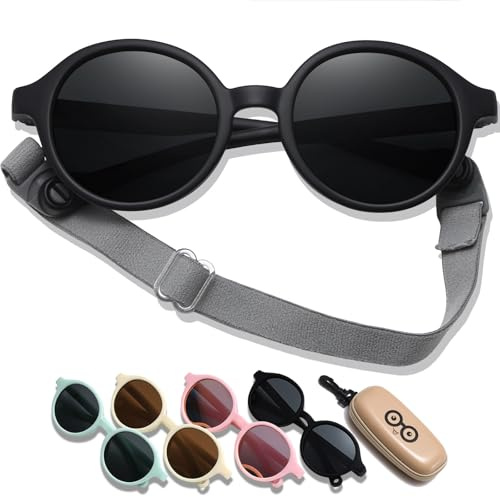 D Lolylad Lunettes de Soleil pour Bébé de 0 à 36 Mois avec Lanières