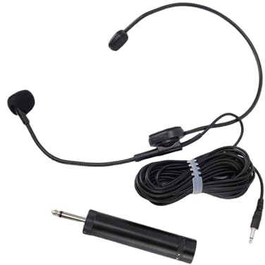 HUSHUI Microphone pour Casque, Prise Jack 3,5 Mm avec Câble de 1,2 M, Son HiFi, Perche Flexible à 360°, Micro Filaire Réglable, pour Chant, Discours, Présentation, Enseignant,