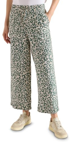Cecil Damen Wide Leg Hose aus Leinenmix im Leoprint 3818108