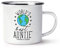 World's Best Auntie Rétro Émail Tasse Mug