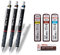 rOtring 801310 Tikky Druckbleistift (black Barrel, 3-teiliges Set) (Bleistift + Minen + Radiergummi, Schwarz)
